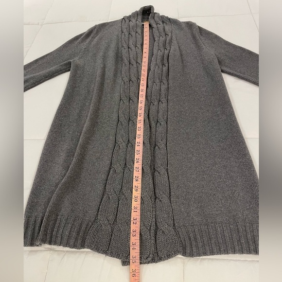 Tommy Hilfiger Gray Cardigan Sweater Open Front - Picture 7 of 11